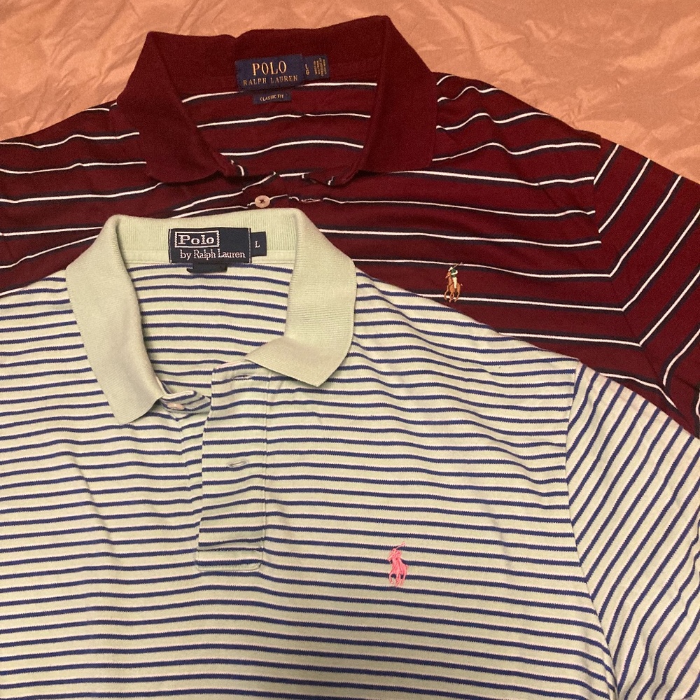 (lot of 2) large, short sleeve Polo by Ralph Lauren